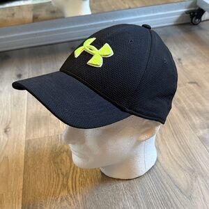 Under Armour Black Cap with Neon Logo